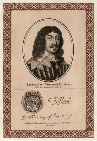 Lucius Cary, 2nd Viscount Falkland NPG D26678