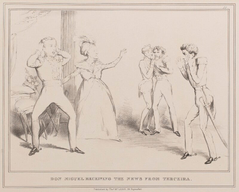 Don miguel receiving the news from terceira (dom miguel i; carlota of spain) npg d40946
