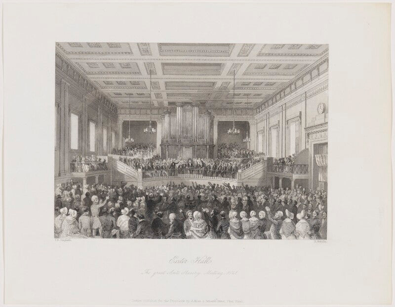 Exeter hall. the great anti slavery meeting, 1841. npg d49595