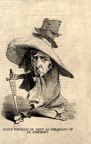 Benjamin Disraeli, Earl of Beaconsfield ('Fancy Portrait of Dizzy as the Bravo of St. Stephen's') NPG D7662