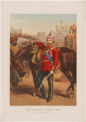 'HRH The Prince of Wales in India' (King Edward VII and unknown sitters) NPG D33843