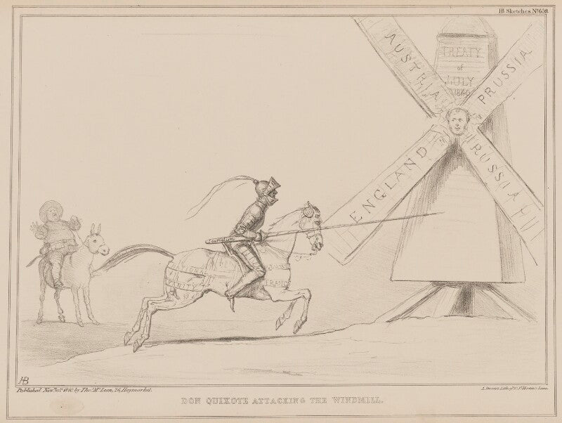 Don quixote attacking the windmill npg d41593