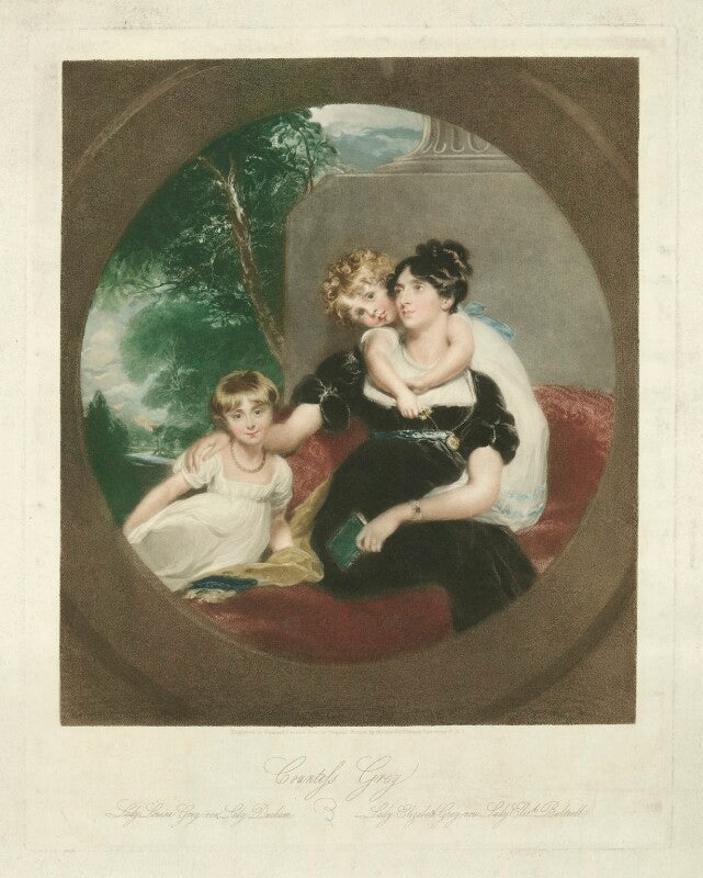 Lady caroline barrington (née grey); lady georgiana grey; mary elizabeth grey (née ponsonby), countess grey npg d34958