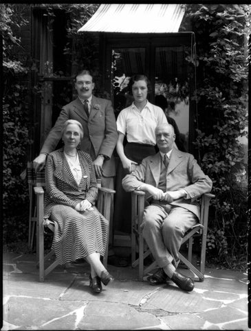 Mary Agnetta (née Ball), Lady Barcroft; Henry Barcroft; Bridget Mary Barcroft (née Ramsey); Sir Joseph Barcroft NPG x151462