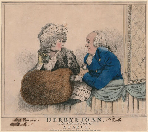'Derby & Joan or the platonic lovers, a farce' (Elizabeth, Countess of Derby; Edward Smith Stanley, 12th Earl of Derby) NPG D9306