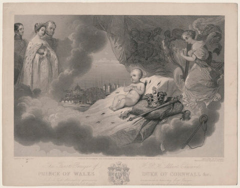 The First Prayer of Albert Edward Prince of Wales Duke of Cornwall &c. (King Edward VII; Prince Albert of Saxe-Coburg-Gotha; Queen Victoria; Frederick William IV, King of Prussia) NPG D10876