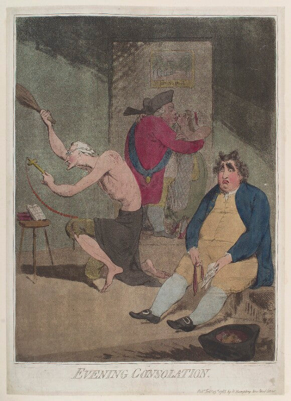 'evening consolation' (edmund burke; frederick north, 2nd earl of guilford; charles james fox) npg d12349