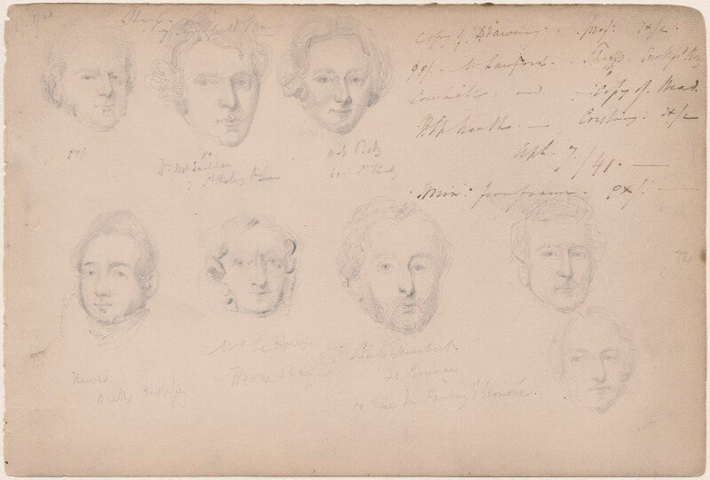 Ms le roux and seven unknown sitters npg d23313(76)