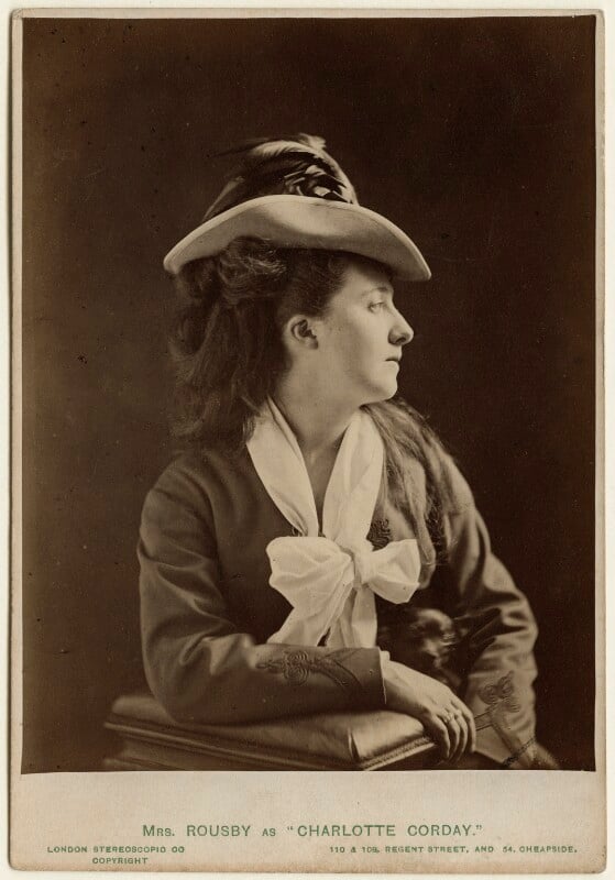 Clara marion jessie rousby (née dowse) as charlotte corday npg x29193