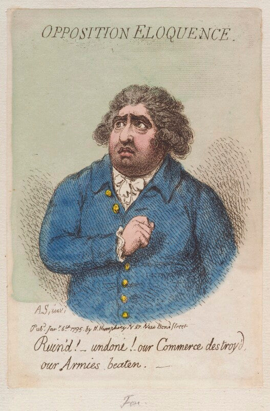 Charles james fox ('opposition eloquence') npg d12511