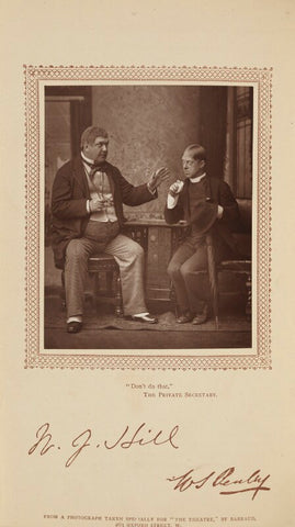 William J. Hill (William Hill Jones) and William Sydney Penley in 'The Private Secretary' NPG Ax29199