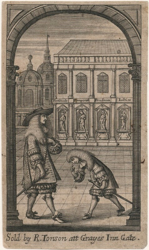 King charles ii and an unknown man npg d18537