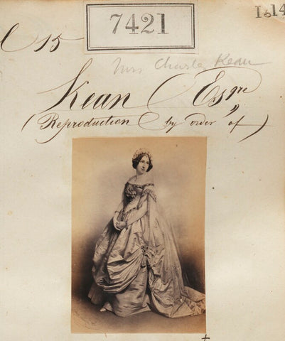 'Reproduction by order of Mr Kean' NPG Ax57324