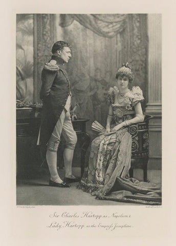 Sir Charles Edward Cradock-Hartopp, 5th Bt as Napoleon I; Millicent Florence Eleanor (née Wilson), Lady Cradock-Hartopp (later Countess Cowley and Mrs Duberly) as the Empress Josephine NPG Ax41270