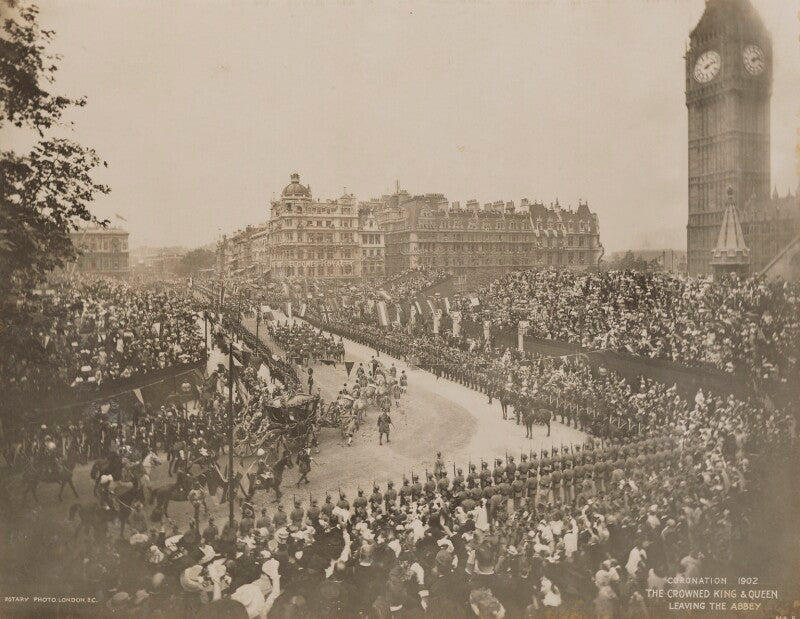 'the crowned king & queen leaving the abbey' npg p1700(64)