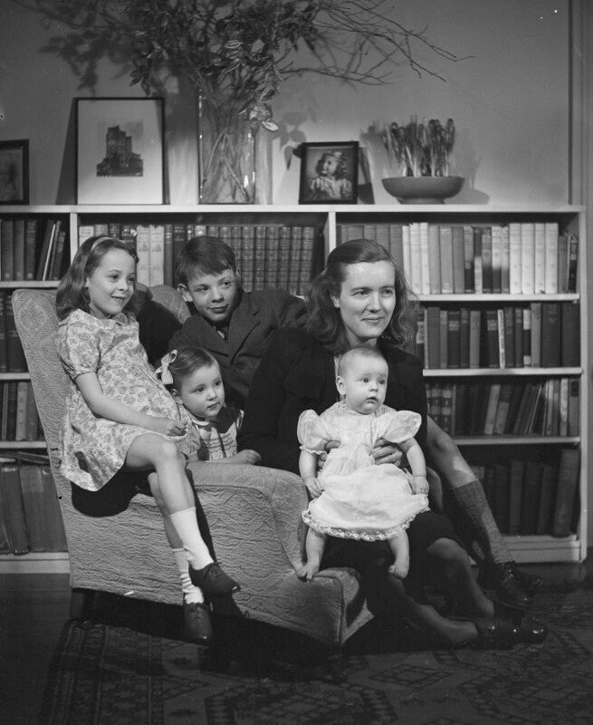Hon. myfanwy ann philipps with mother doreen (née guiness), viscountess st. davids; brother colwyn jestyn john, 3rd viscount st davids; and sisters rowena frances and hon. rhiannon elisabeth npg x79730
