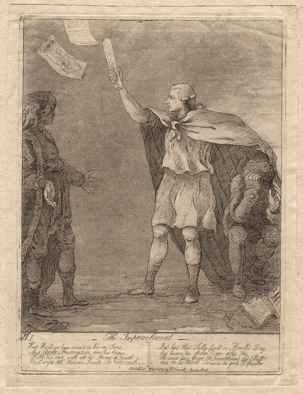 'the impeachment' (warren hastings; edmund burke) npg d9569