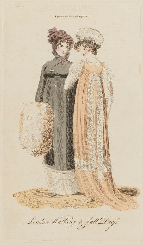 'london walking & full dress' by mack and bennet, november 1805 npg d47521