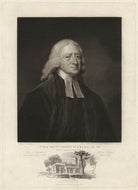 John Wesley with a view of Epworth Church NPG D37653