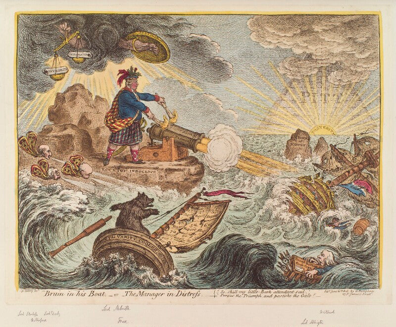 'bruin in his boat,   or   the manager in distress' npg d12869