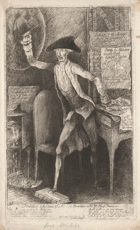 'frontispiece to the 2d edition of ld st....e's observations on mr pitt's plans of finance' npg d6871