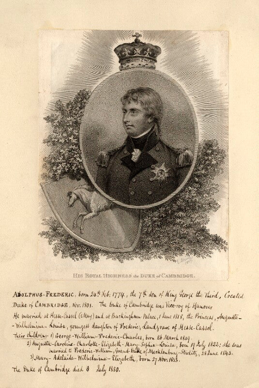 Prince adolphus frederick, duke of cambridge npg d10831
