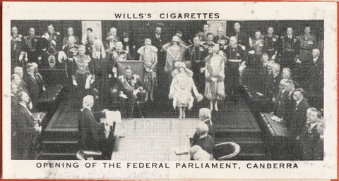 'Opening of The Federal Parliament, Canberra' (King George VI; Queen Elizabeth, the Queen Mother; 43 Unknown sitters) NPG D47289