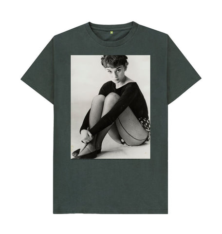 Dark Grey Audrey Hepburn Unisex T-Shirt