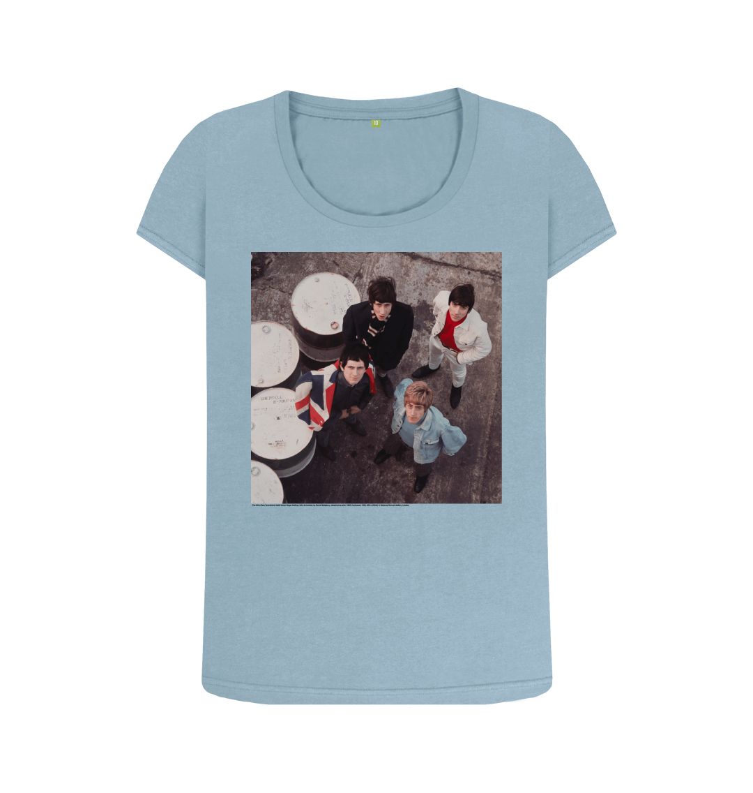 Stone blue the who women's scoop neck t shirt
