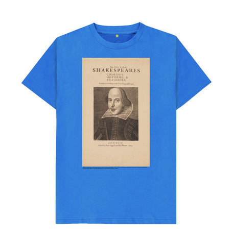 Bright Blue William Shakespeare Unisex T-Shirt