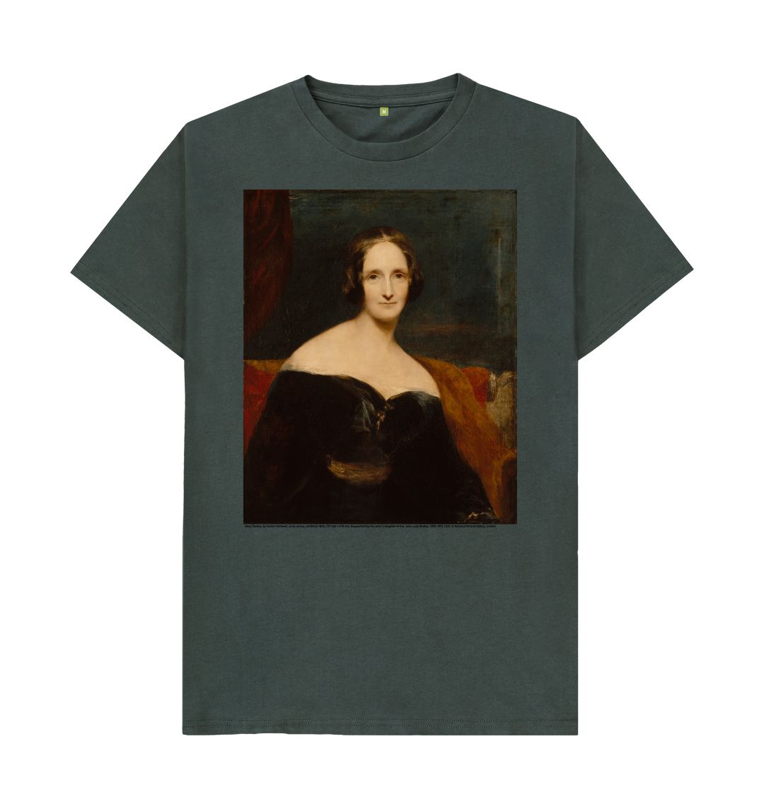 Dark grey mary shelley unisex t shirt