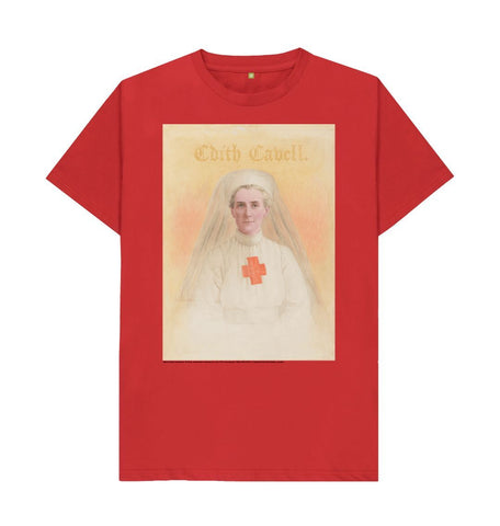 Red Edith Cavell Unisex Crew Neck T-shirt