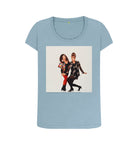 Stone Blue Joanna Lumley; Jennifer Saunders as Edina and Patsy in 'Absolutely Fabulous' Women's Scoop Neck T-shirt