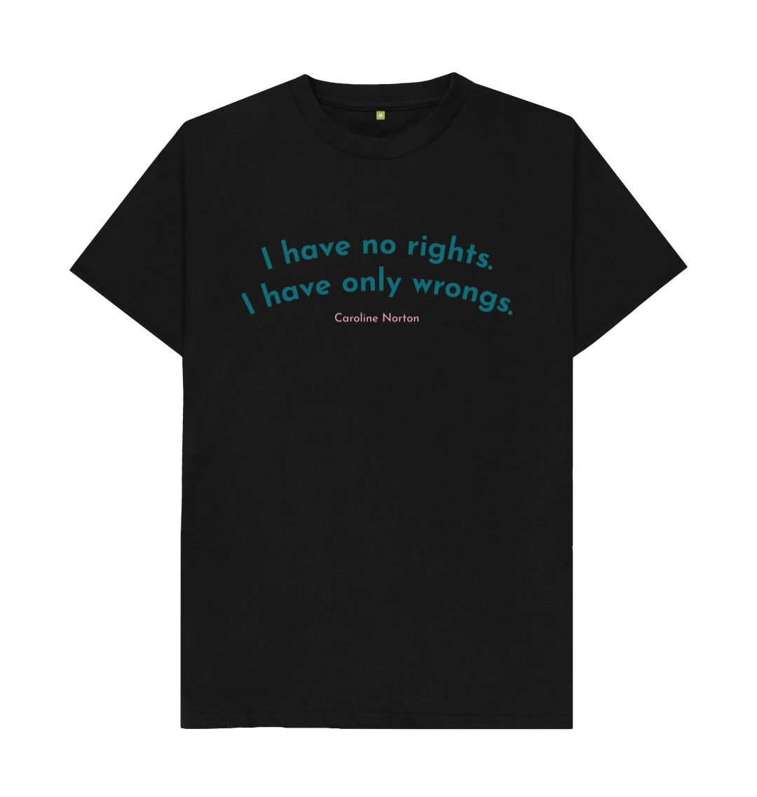 Black caroline norton quote unisex t shirt black