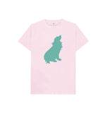 Pink Hubert Leslie Green Dog Silhouette Kids T-shirt