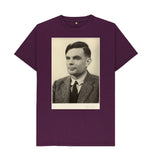 Purple Alan Turing Unisex t-shirt