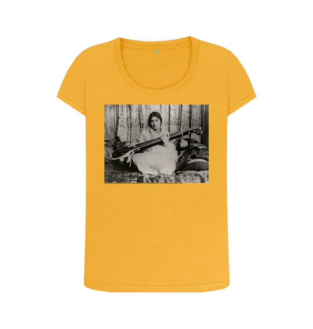 Mustard noor inayat khan women's scoop neck t shirt
