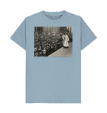 Stone Blue Emmeline Pankhurst addressing a crowd in Trafalgar Square Unisex t-shirt