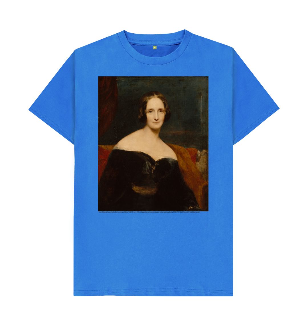 Bright blue mary shelley unisex t shirt