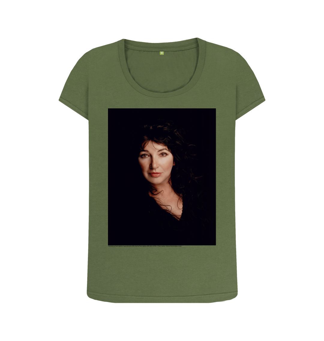 Khaki kate bush women's scoop neck t shirt