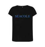 Black SEACOLE Women's scoop neck t-shirt