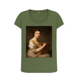 Khaki Angelica Kauffmann Women's Scoop Neck T-shirt