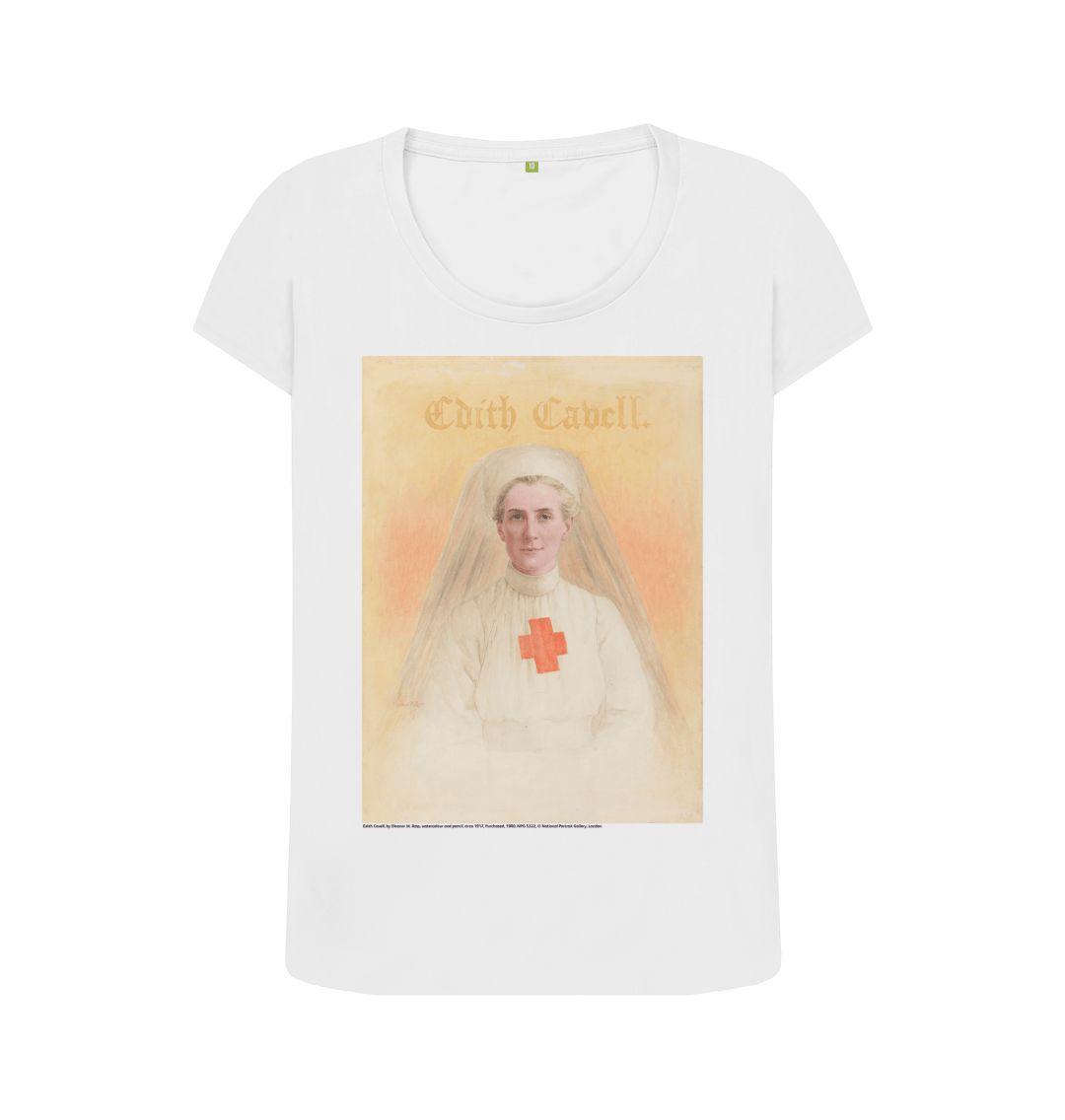 White edith cavell women's scoop neck t shirt