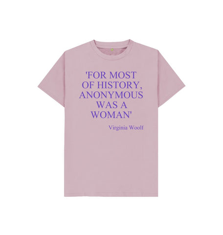 Mauve Kids Virginia Woolf Quote T-shirt