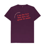 Purple Lord Alfred Douglas Unisex Quote T-Shirt with Red Font