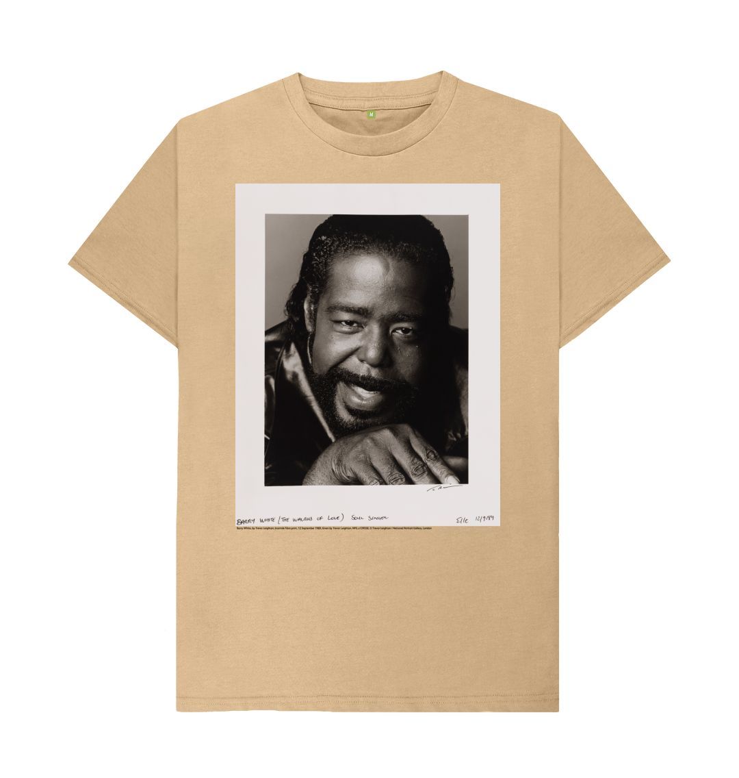 Sand barry white unisex crew neck t shirt