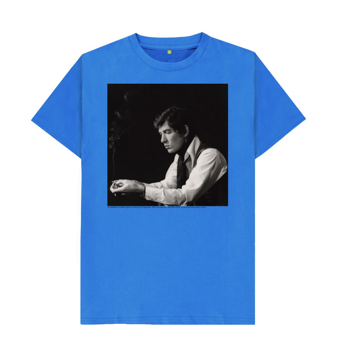 Bright blue sir ian mckellan unisex t shirt