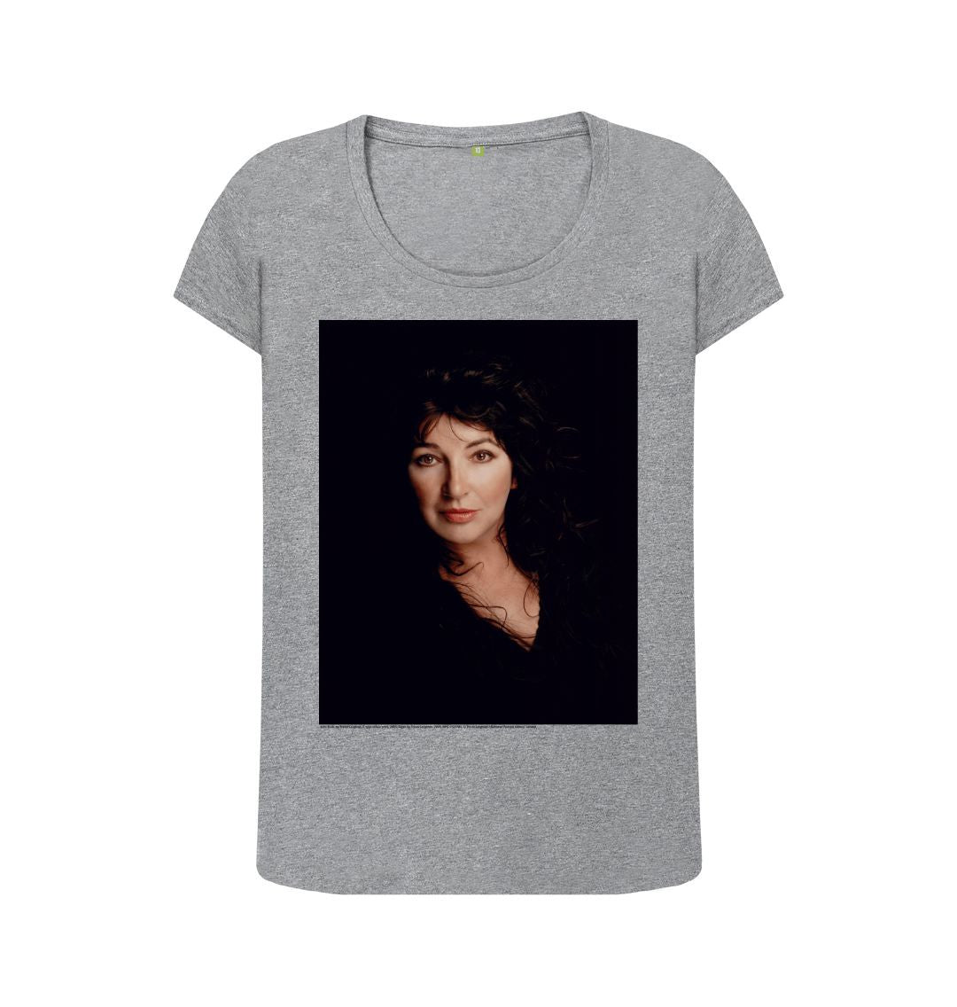 Athletic grey kate bush women's scoop neck t shirt