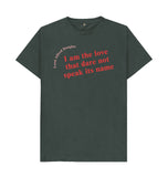 Dark Grey Lord Alfred Douglas Unisex Quote T-Shirt with Red Font