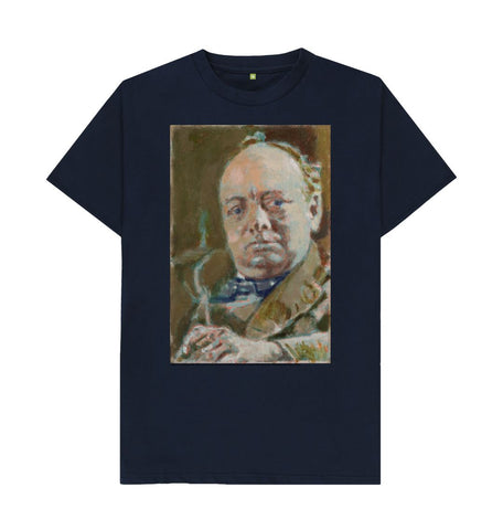 Navy Blue Winston Churchill Unisex T-Shirt